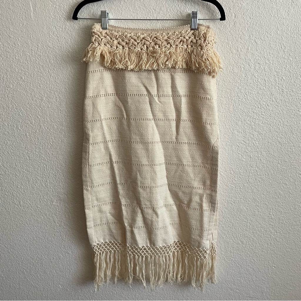 Nwt Jaline Resort Collection Women’s Macrame Skirt